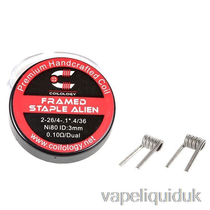 Coilology Performance Prebuilt Coils Framed Alien Staple - 0.1ohm Ni80 Vape Juice